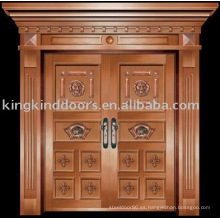 puerta de cobre villa puerta exterior de la puerta doble puerta de lujo KK-718
